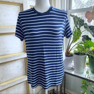Hye Park & Lune Soft Blue Striped T Shirt NWT